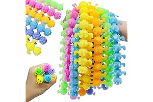 12 Pack Stretchy Fidget Rope: Colorful, Sensory Relief for Kids and Adults