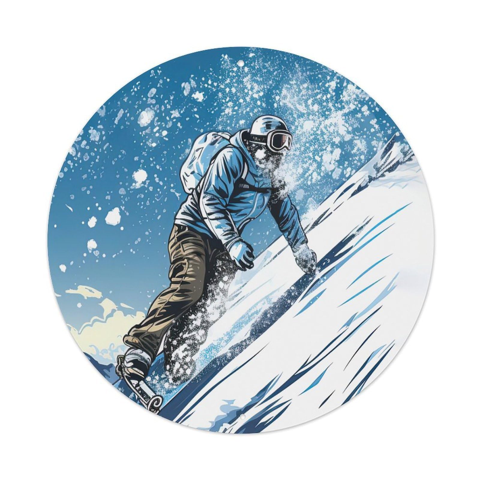 Vintage Extreme Sport Art Poste Snowboard Metal Tin Sign