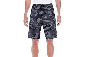 Burnside Board Shorts: Camo-Diamond Dobby Board Shorts For Men