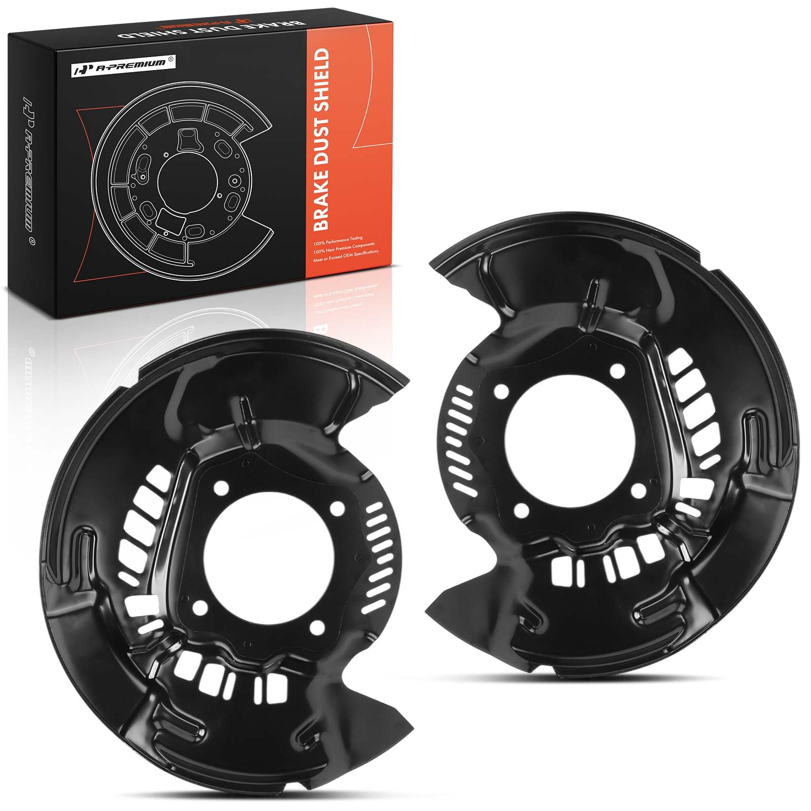 A-Premium Front Driver & Passenger Side Brake Dust Shield Compatible with Toyota Models - Tundra 2007-2021, Sequoia 2008-2022, 2-PC Set