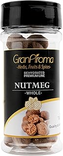 GranAroma Whole Nutmeg, Sweet & Savory Dishes, Baking, Whole Nut (3.5 Ounce)