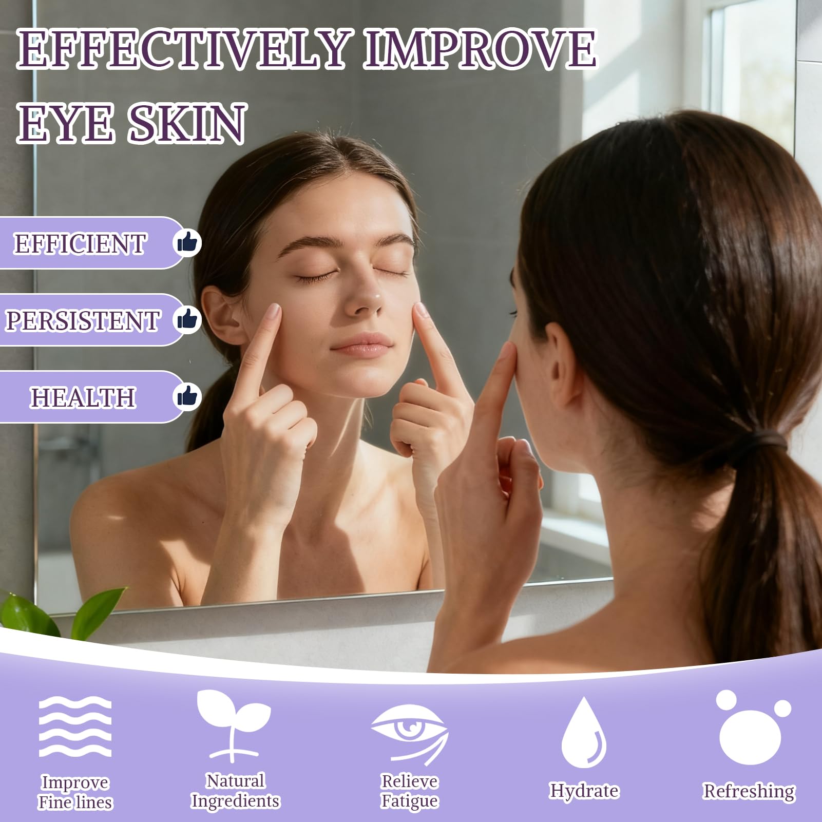 2 Pezzi Retinolo Stick per Occhi, Anti Aging Retinolo Eye Cream, Hydrating Eye Stick, Riduzione Delle Cricche Scure E Delle Borse, Adatto a Tutti i Tipi di Pelle