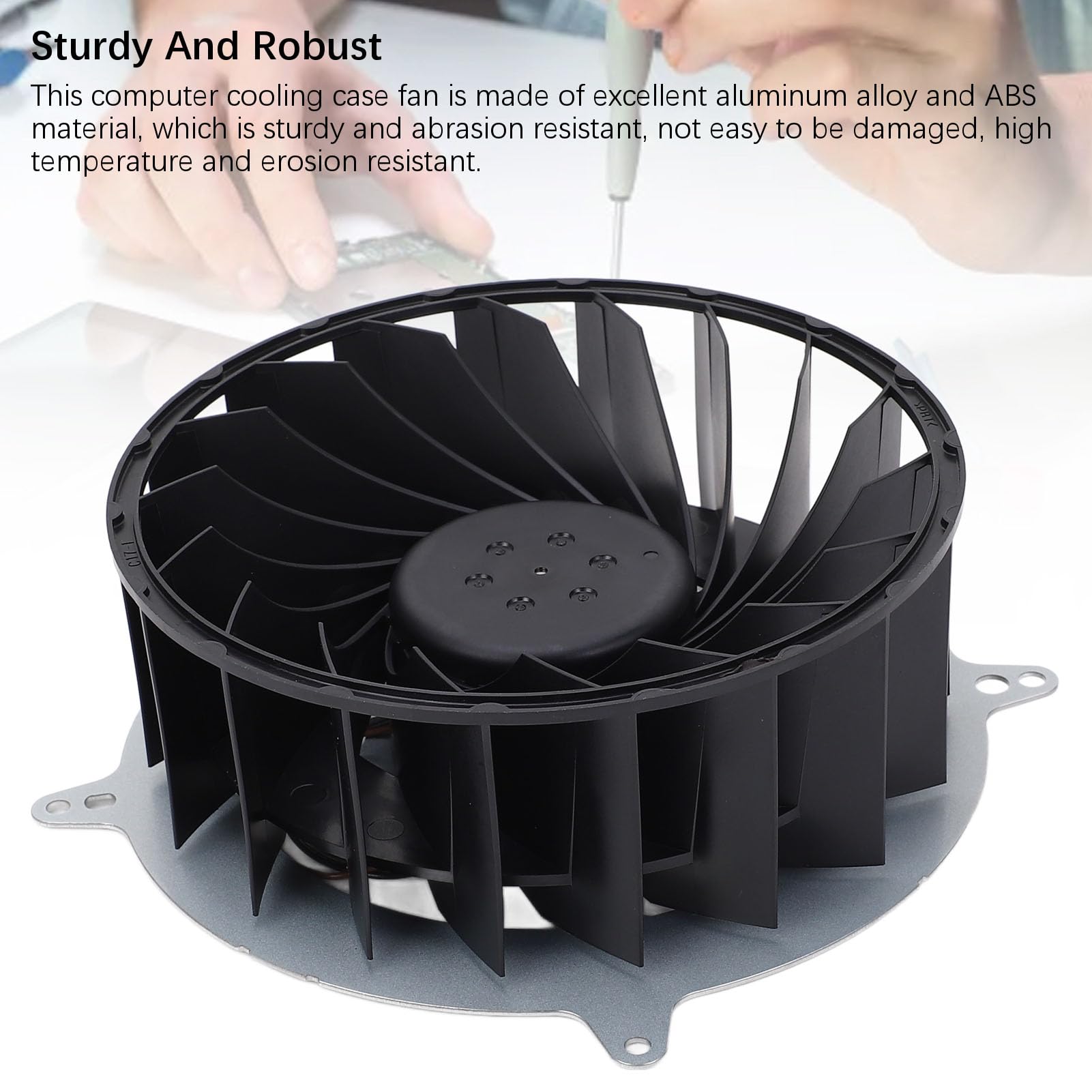 Ventilador de Refrigeración Interno, Ventilador de CPU Bajo Ruido 12047GS-12N-WB-0 12V 2.0A 18 Aspas para Serie de Computadora