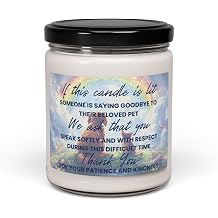 Light of Farewell Candle Unscented Vet Office Signal for Pet Euthanasia, 9oz Memorial Soy Candle