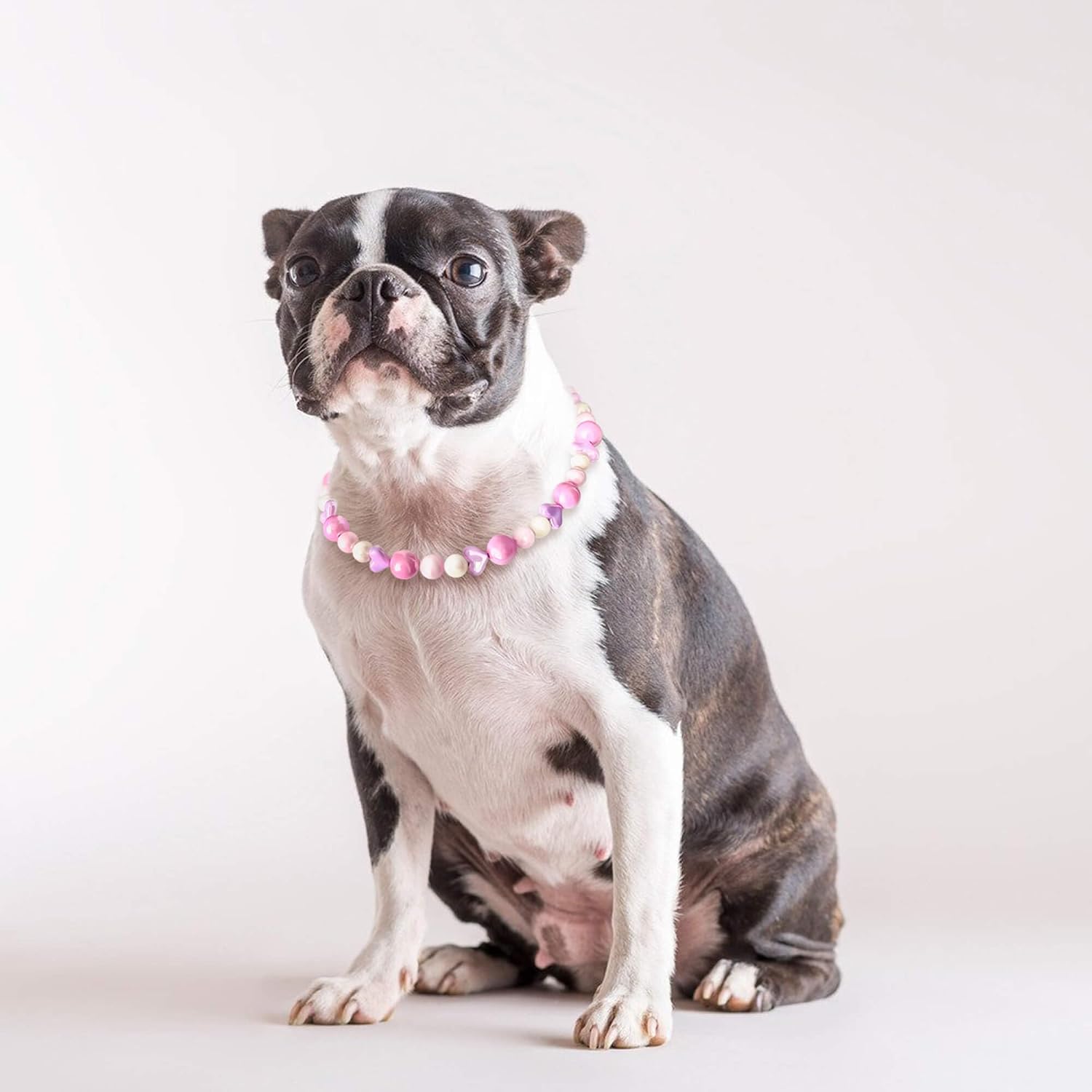 Sweet Pink Dog Necklace – Cute Decorative Jewelry Collar for Stylish Dogs, Perfect for Photos, Gifts & Special Moments