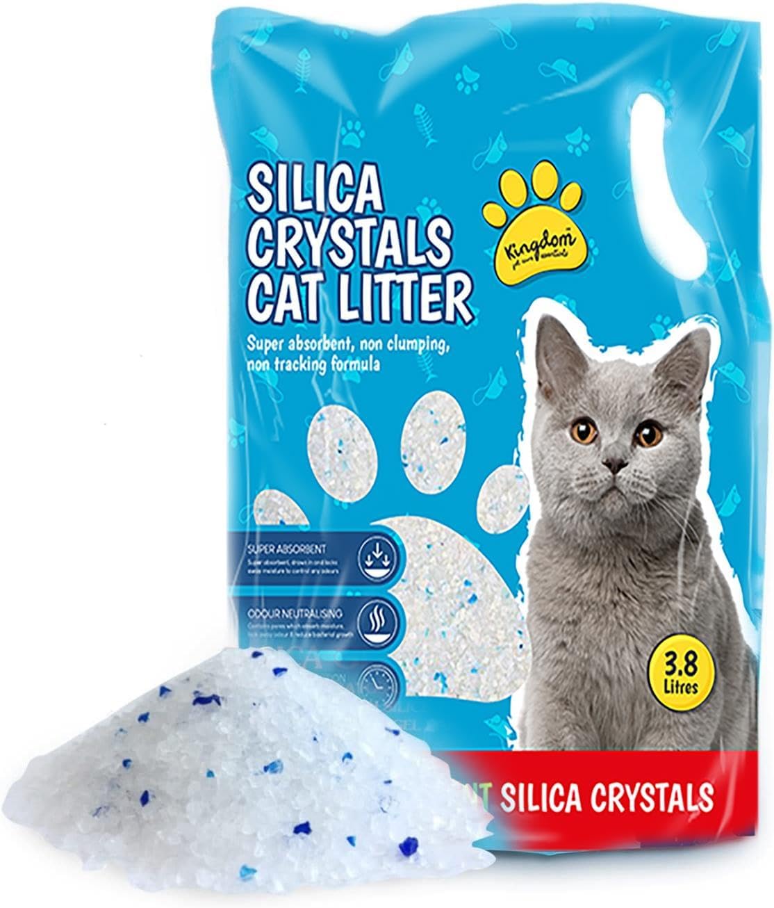 Buystarget 4 Pack Silica Cat Litter Crystals Kitten Litter 15.2L 6.6kg