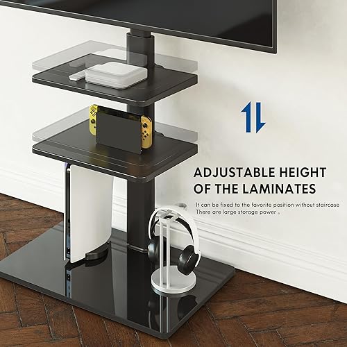 Miniatura 4 de FITUEYES Soporte de suelo de TV de esquina para televisores de 32, 40, 47, 50, 55 y 60 pulgadas, soporte de TV giratorio con soporte, apto para