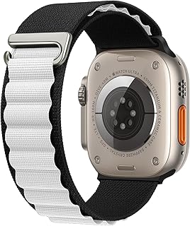 سوار الباين لوب نايلون متوافق مع ساعة ابل 38 40 41 ملم للرجال والنساء من دلع موبايلك، أساور رياضية متينة بحلقة خطاف التيتانيوم على شكل حرف C لسلسلة اي ووتش SE2 SE 9 8 7 6 5 4 3 2 1