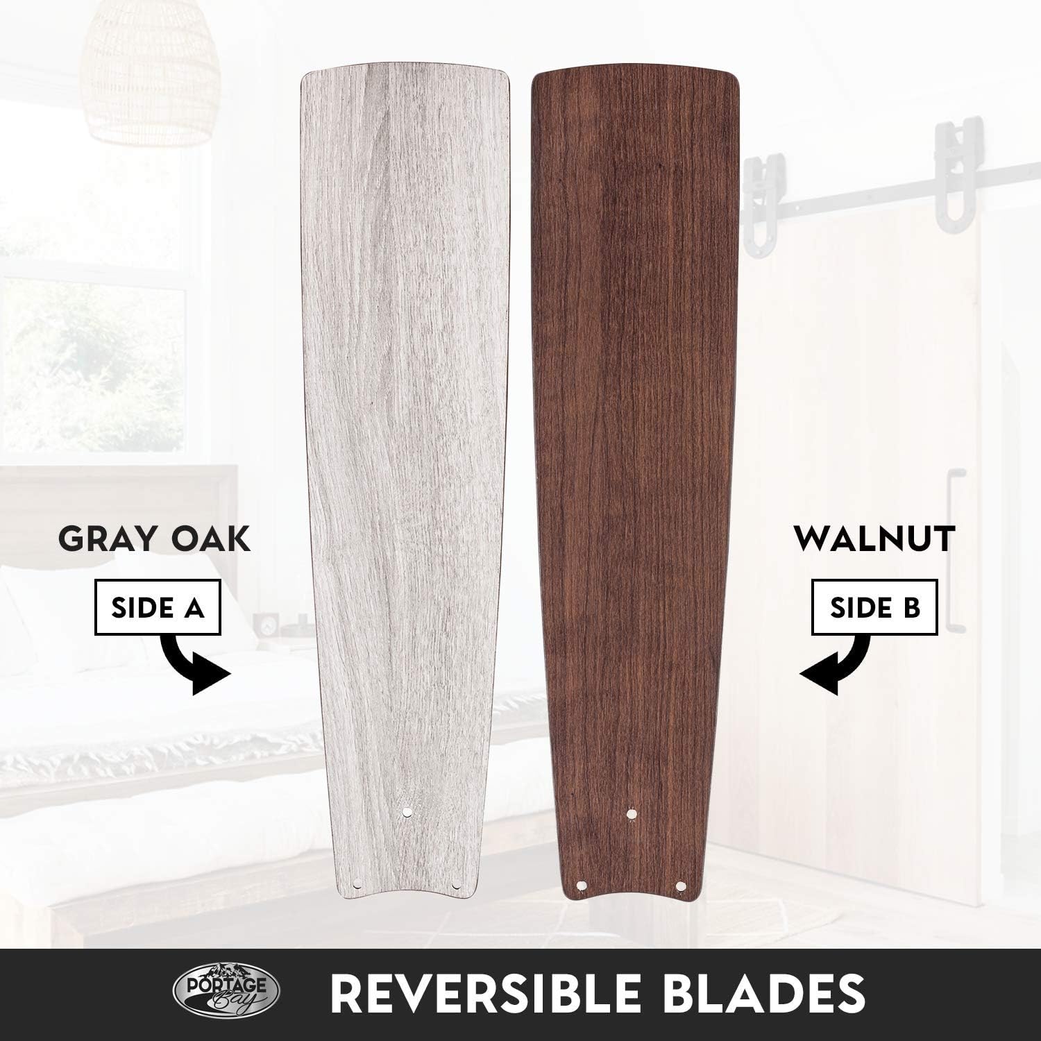 Portage Bay 51453 Madrona Ceiling Fan, 52, Gun Metal - - 