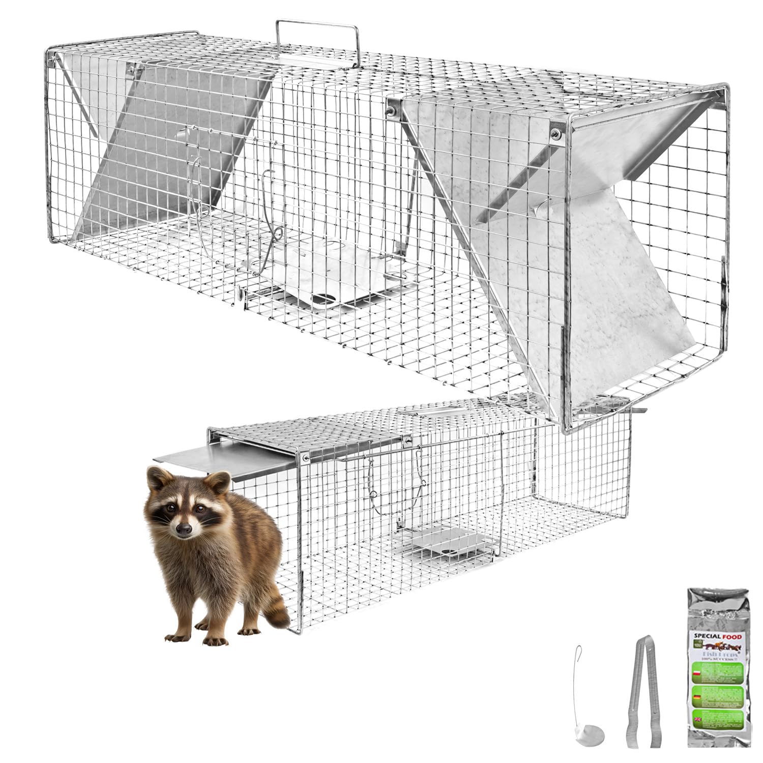 Gabbia Trappola per Animali Talpa Ratto Mouse Topo Nutria 102 x 29 x 31 cm Petigi