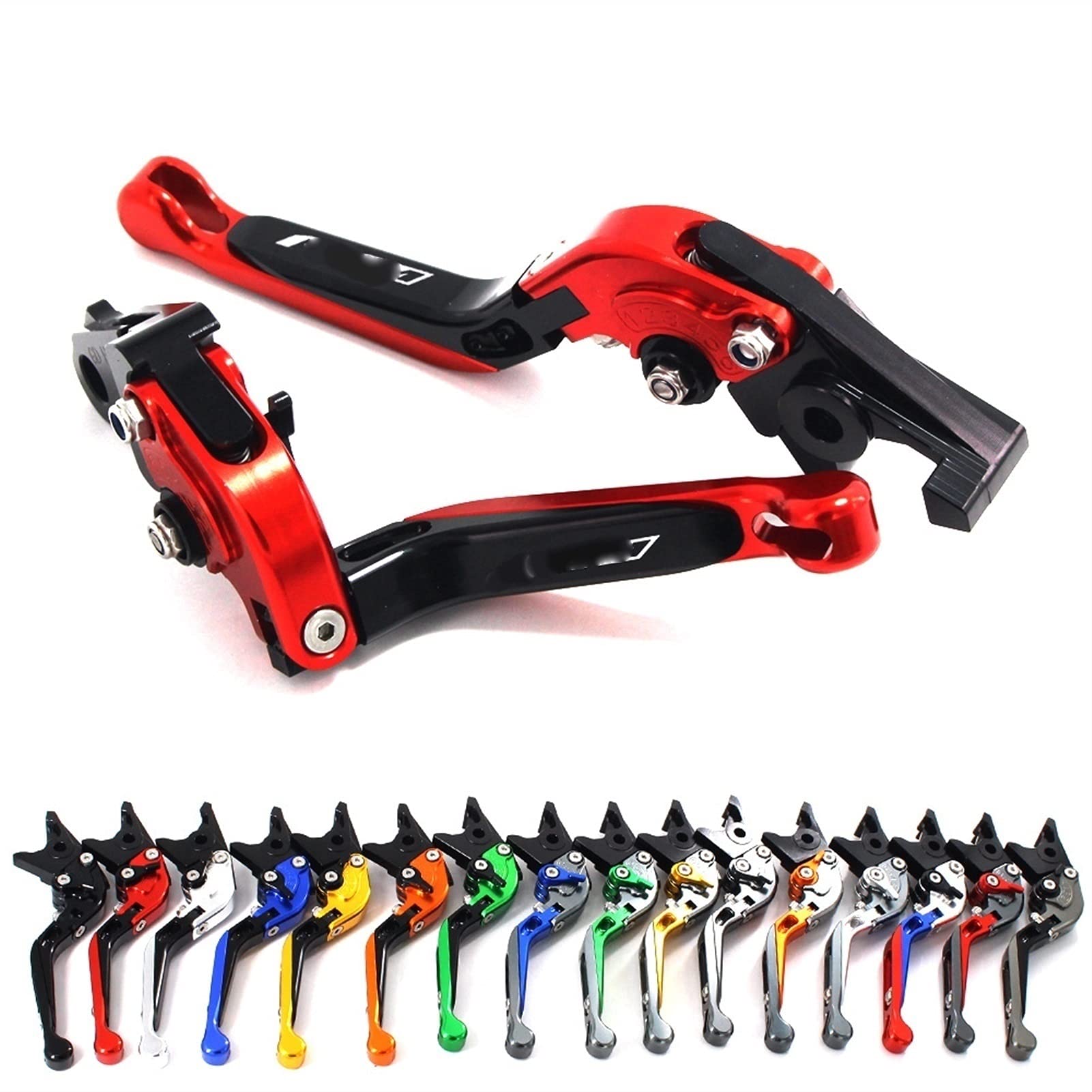 CHEVVY Freno Logo (R1M) Leve Frizione Freno Moto Pieghevoli Estensibili CNC in Titanio per Y-amaha YZF R1 / R1M / R1S 2015 2016 2017 2018 (Color : 2)