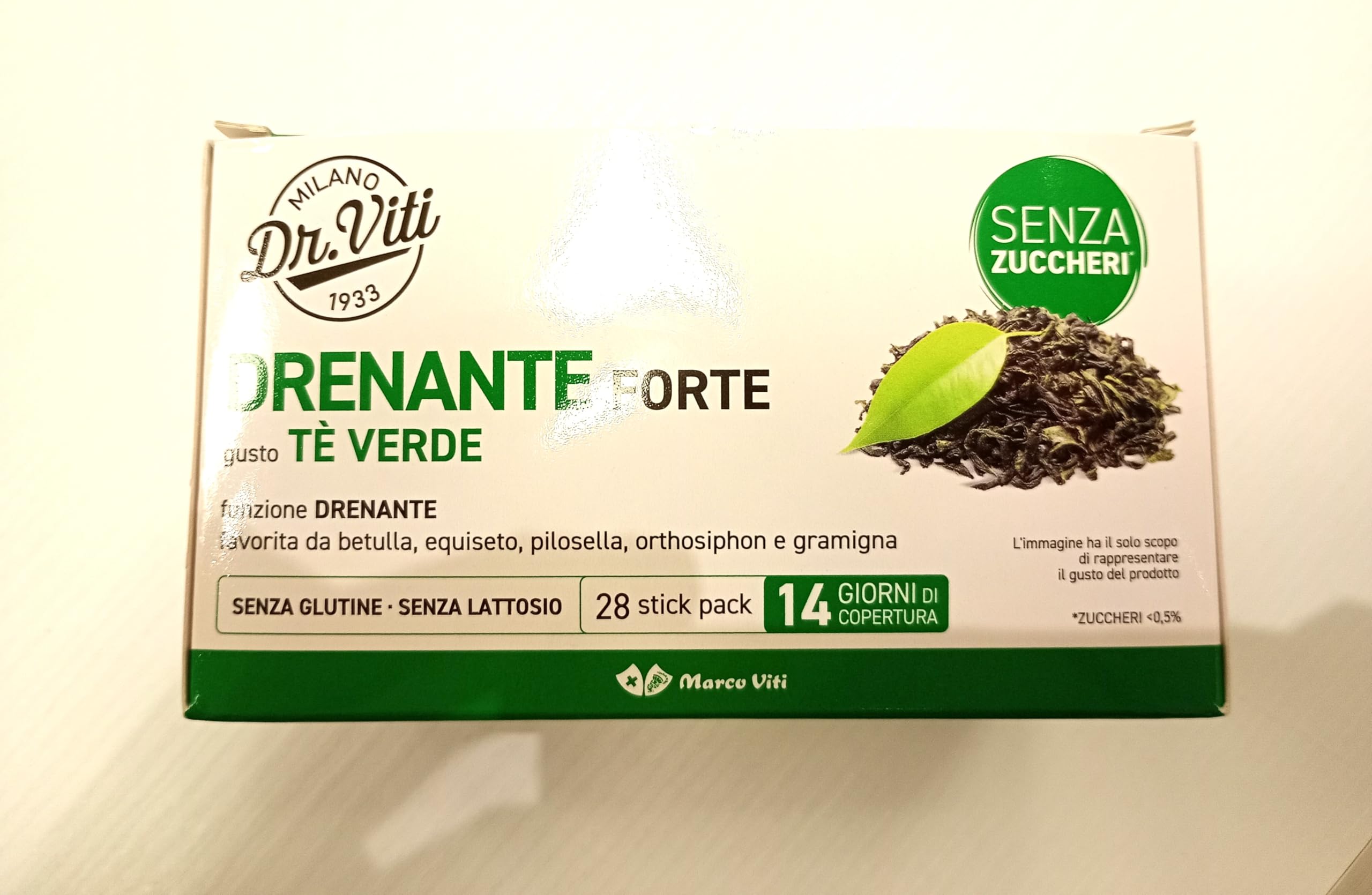 Dr. Viti DRENANTE FORTE TÈ VERDE 28 Stick Pack