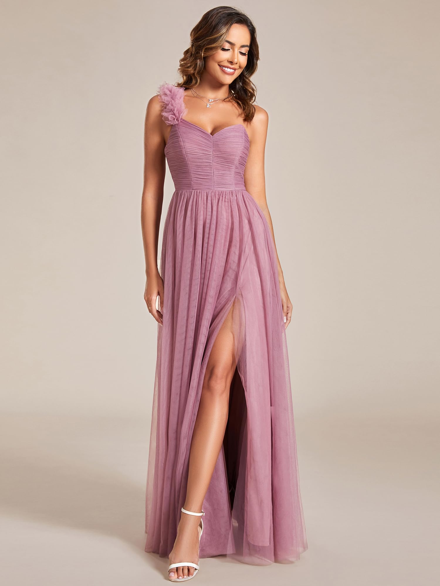 Ever-Pretty Abito Dmigella Donna Linea ad A Abiti Lunghi Donna da Cerimonia ES01911