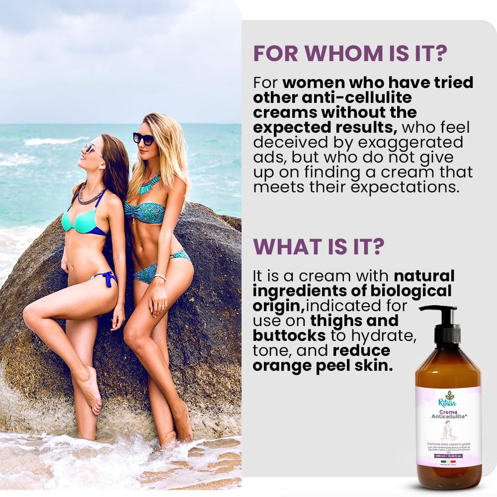 Ritalia Creme anticellulite MARINE COMPLEX ANTI-CELLULITE CREAM 500ml Red Algae, Sea Fennel, Ivy, Shea Butter & Horsetail - Image 2