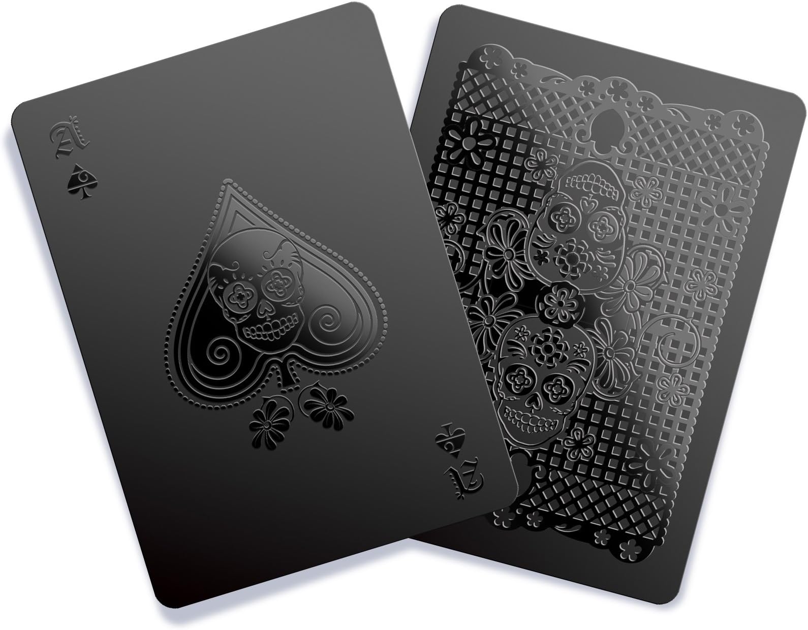 Gent Supply Black Waterproof Plastic Playing Cards - Day of The Dead