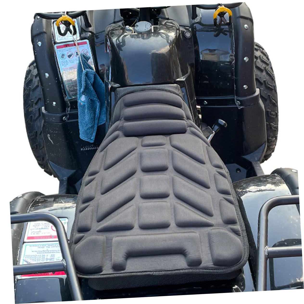 Gatuida Motorradsitzpolster Schwarz PVC Atmungsaktiv für Motorrad und ATV | Ersatz Atv Modifikationskissen, Bequem und Luftdurchlässig, Passgenau für Beach Bike