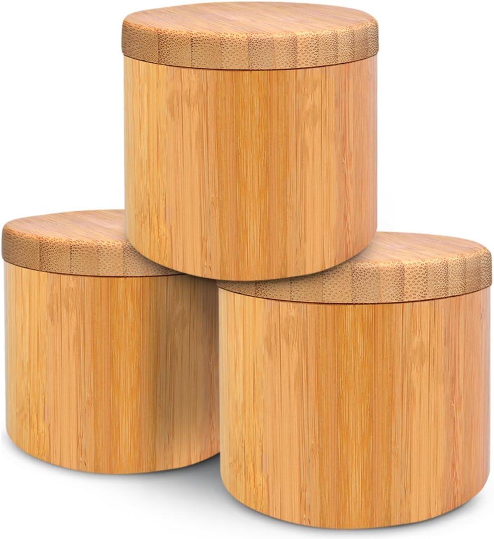 Bamboo Jar (Small 6oz salt jar - 3 pack), Salt Box Set