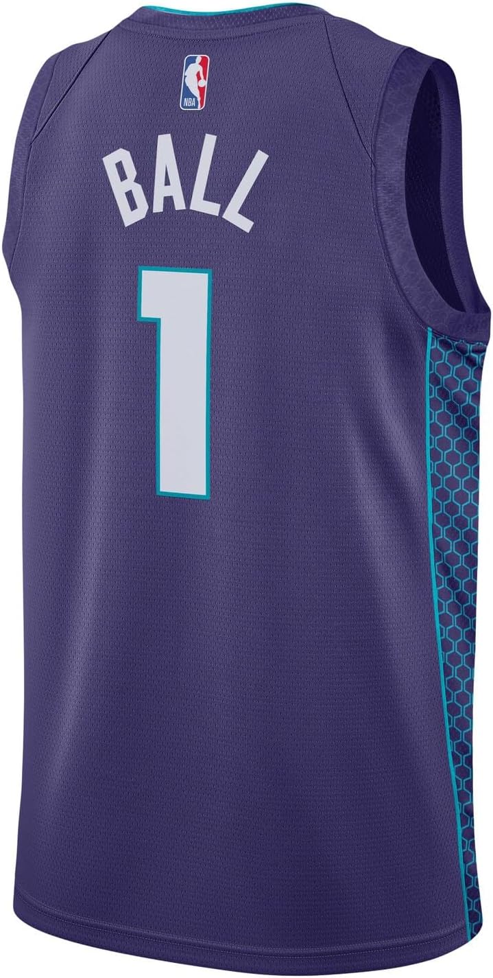LaMelo Ball Charlotte Hornets NBA Kids Youth 8-20 Purple Statement Edition Swingman Jersey - Image 3