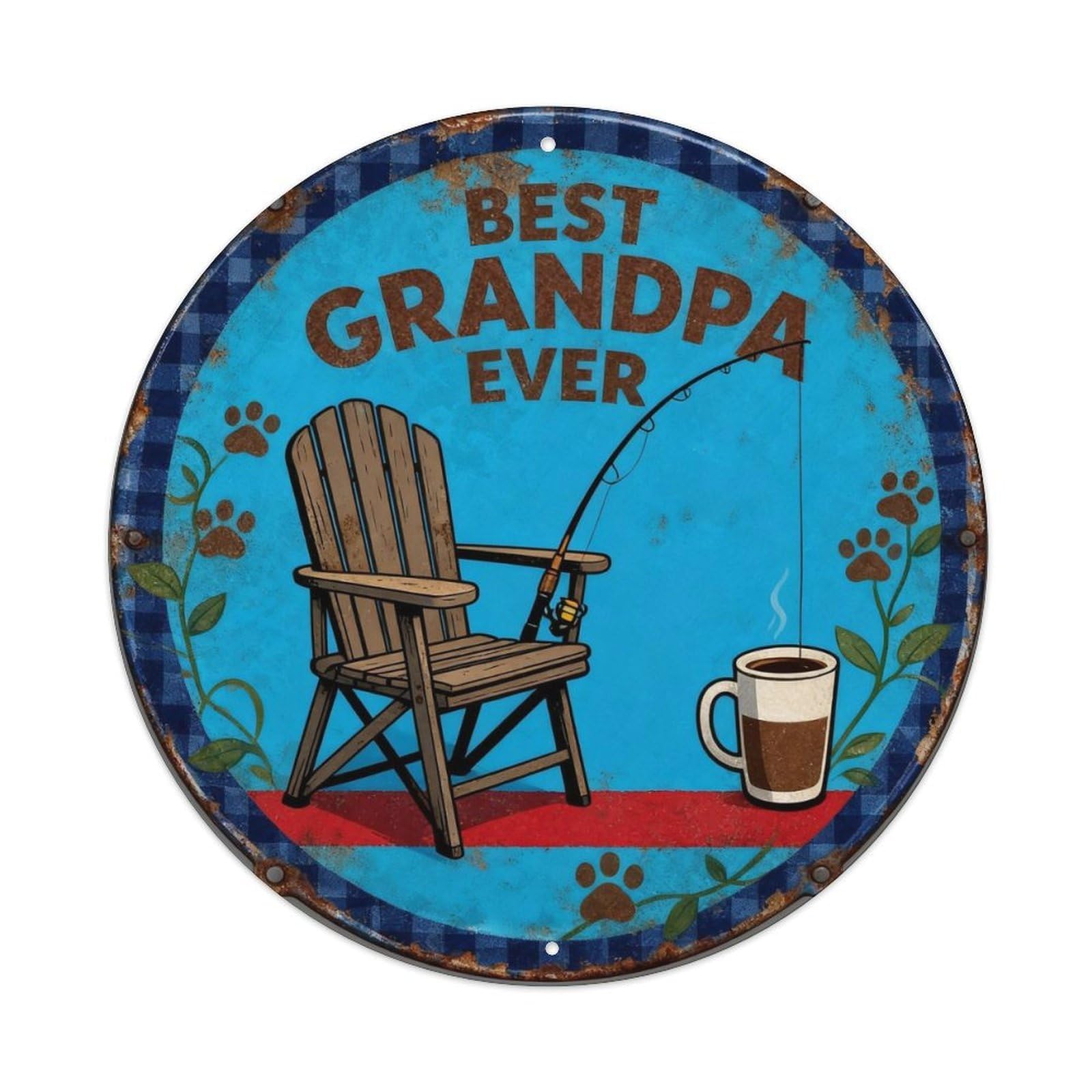 Best Grandpa Ever Metal Tin Sign Plaque