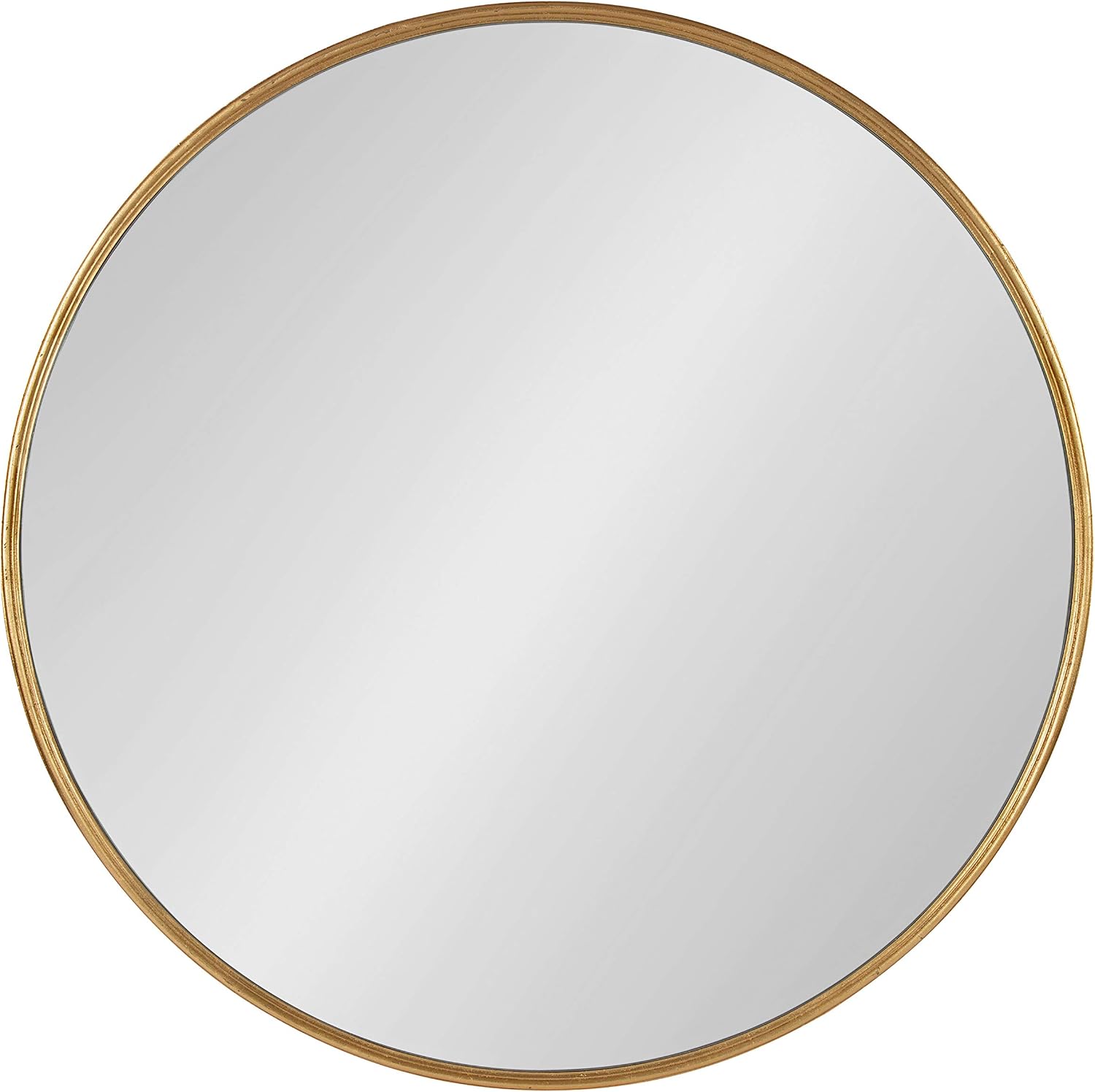 Kate and Laurel Caskill Glam Wall Mirror, 30" Diameter, Gold, Chic, Circular Mirror for Wall Decor