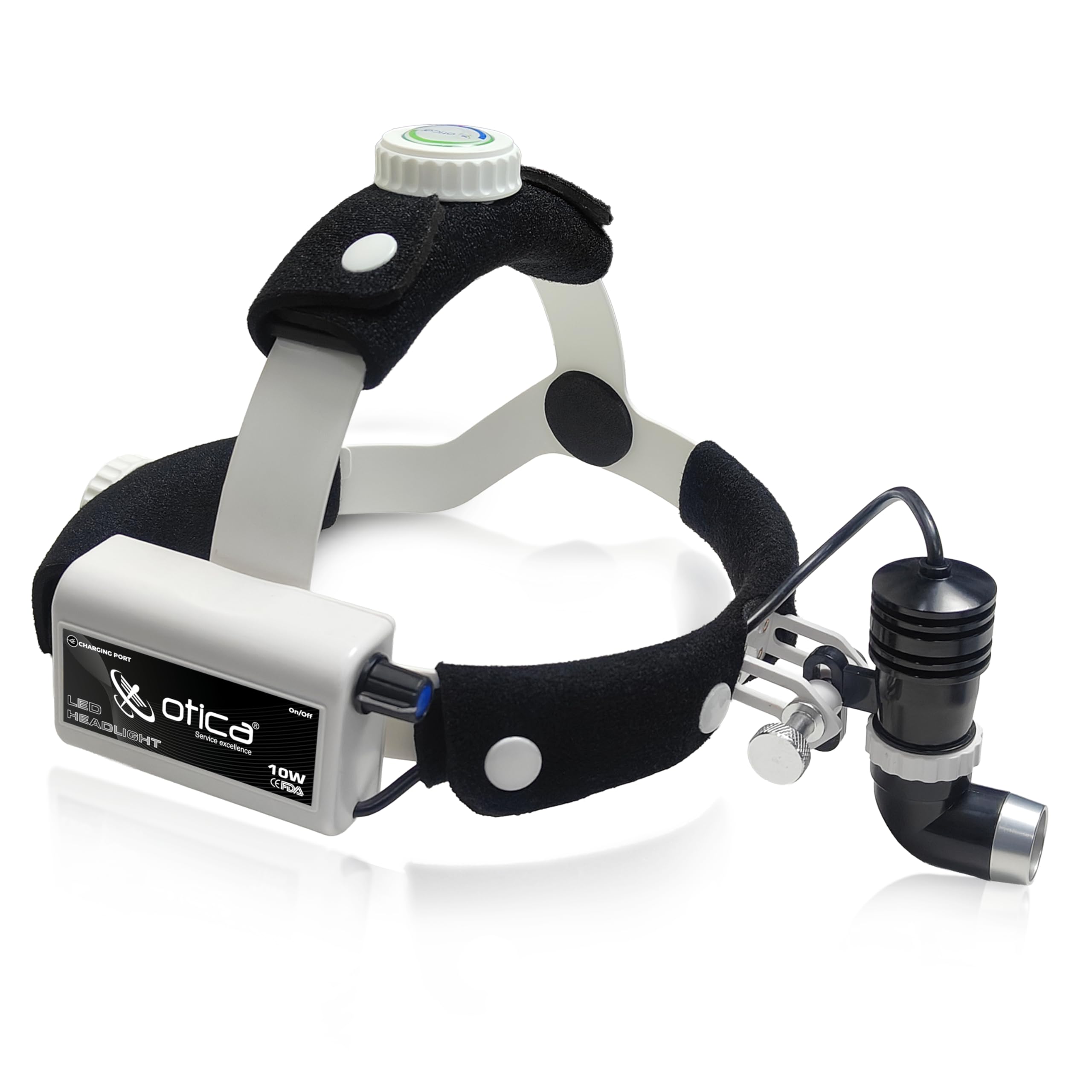 OTICA 10 Watt ENT Surgical LED Headlight for Doctors Hospital and Multi Purpose (Adjustable Focus of Light)
