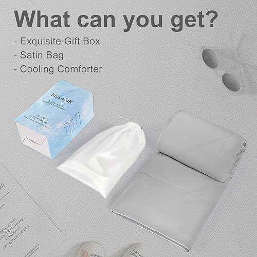 Miniatura 8 de Q-Max 0.4+ - Edredón refrescante tamaño King para personas que duermen con calor y sudores nocturnos, manta de verano suave, transpirable, ligera