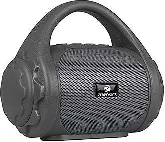 ZEBRONICS Zeb-County Bluetooth Speaker with Built-in FM Radio, Aux Input and Call Function (Grey)