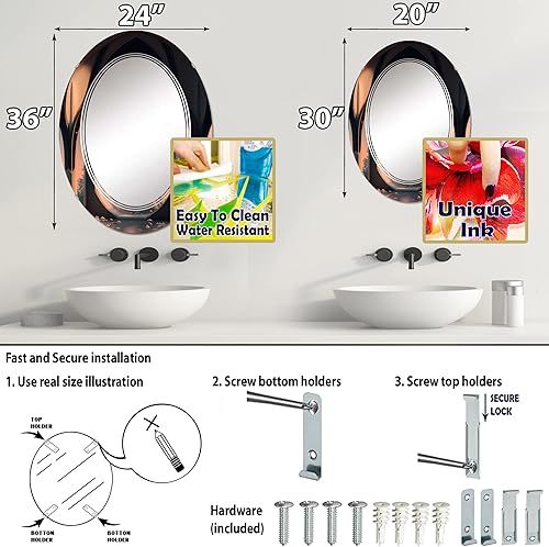 Miniatura 9 de Futristic Architecture - Espejo de tocador, espejo de baño, espejos de pared para sala de estar, dormitorio, espejo redondo, grande, 24 x 24 pies,
