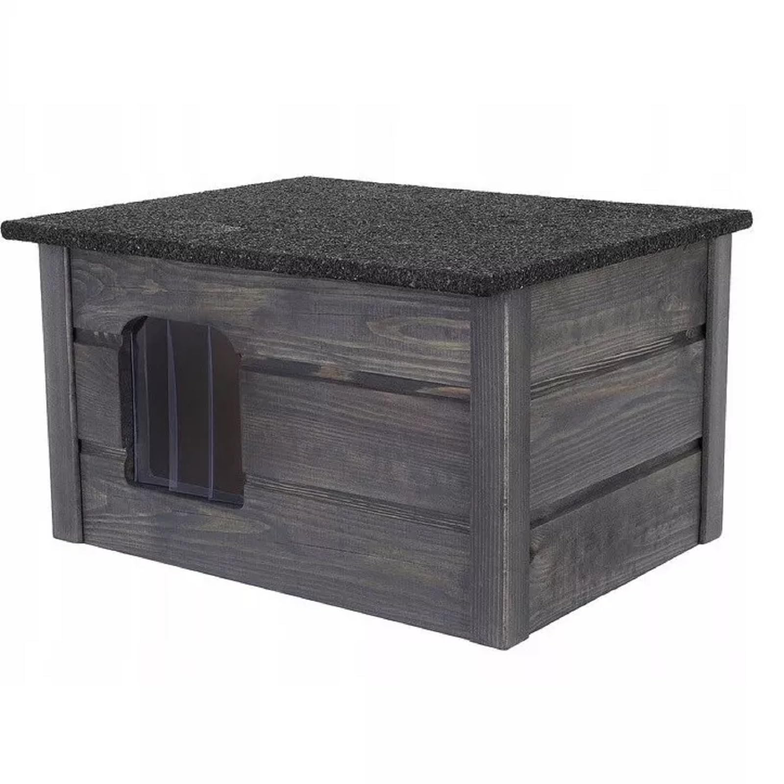 Cat Kennel Cat Cave Outdoor Waterproof Insulated Wooden Cardboard (Grey #E08579)