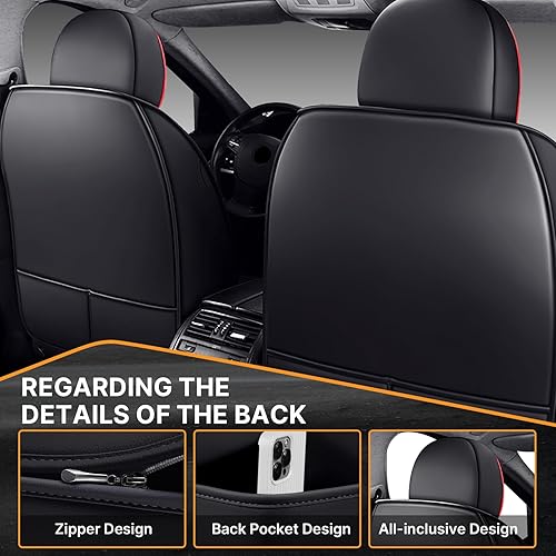 Miniatura 4 de Fundas protectoras de asiento de automóvil de 2 asientos de lujo para Chevy Cruze 2011-2019, diseño de bolsa de almacenamiento trasera, almohada