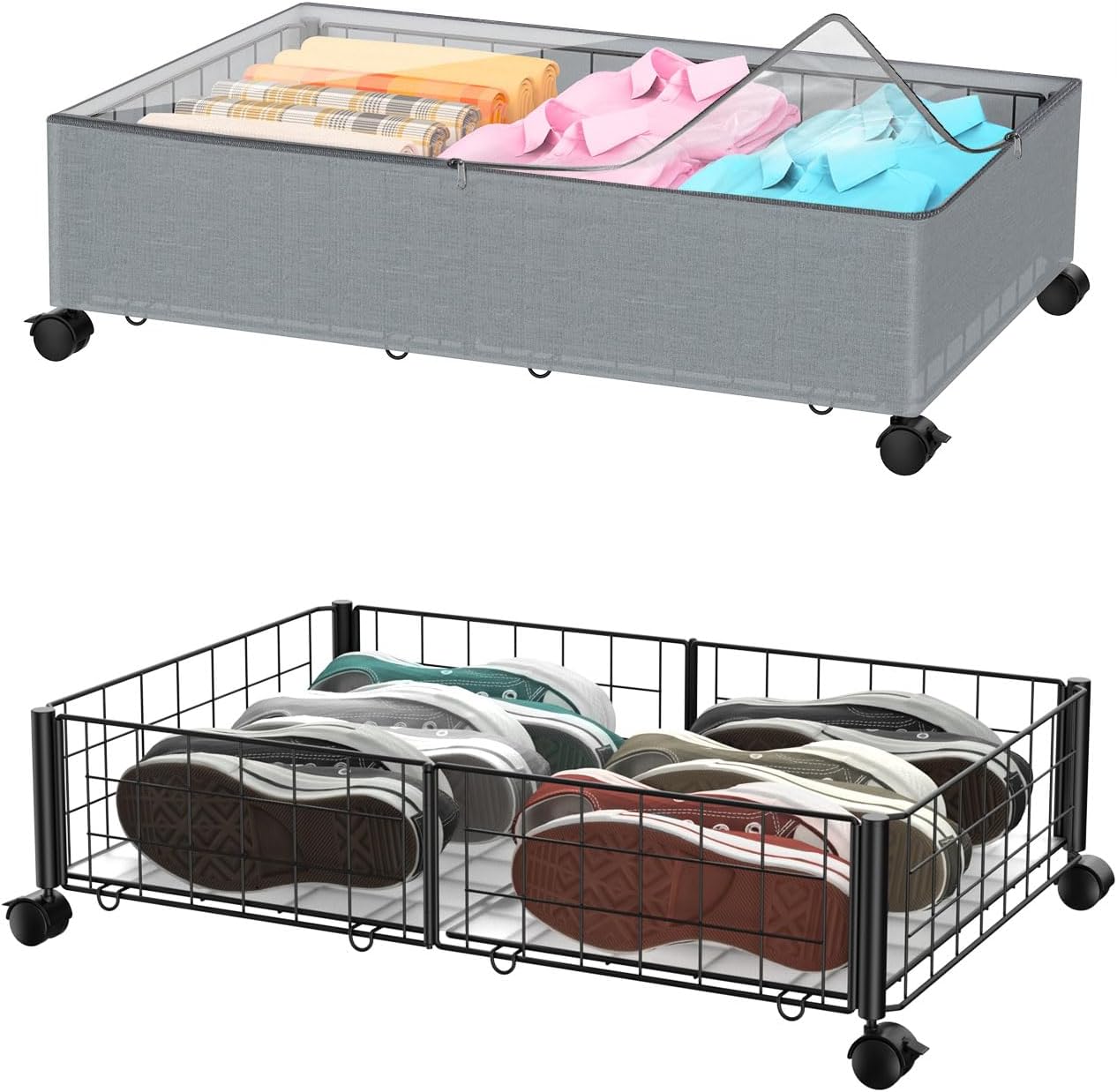 Under Bed Storage Containers Drawers Underbed cart on