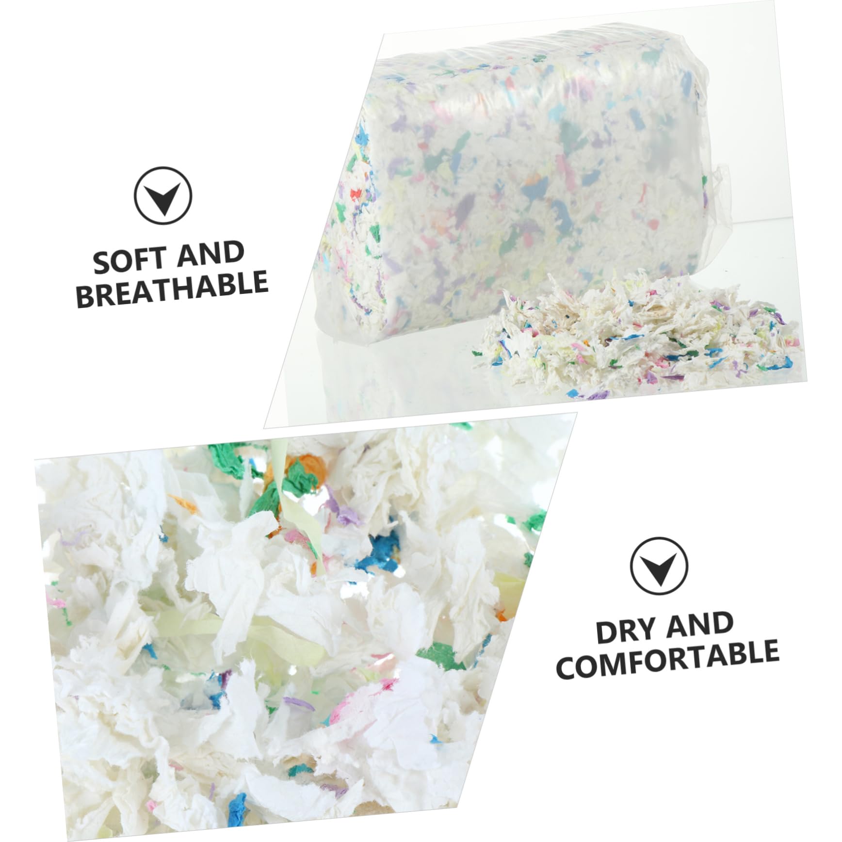 Happyyami Hamsterkäfig Papierstreu 450g Beutel, Saugstarkes Papier
