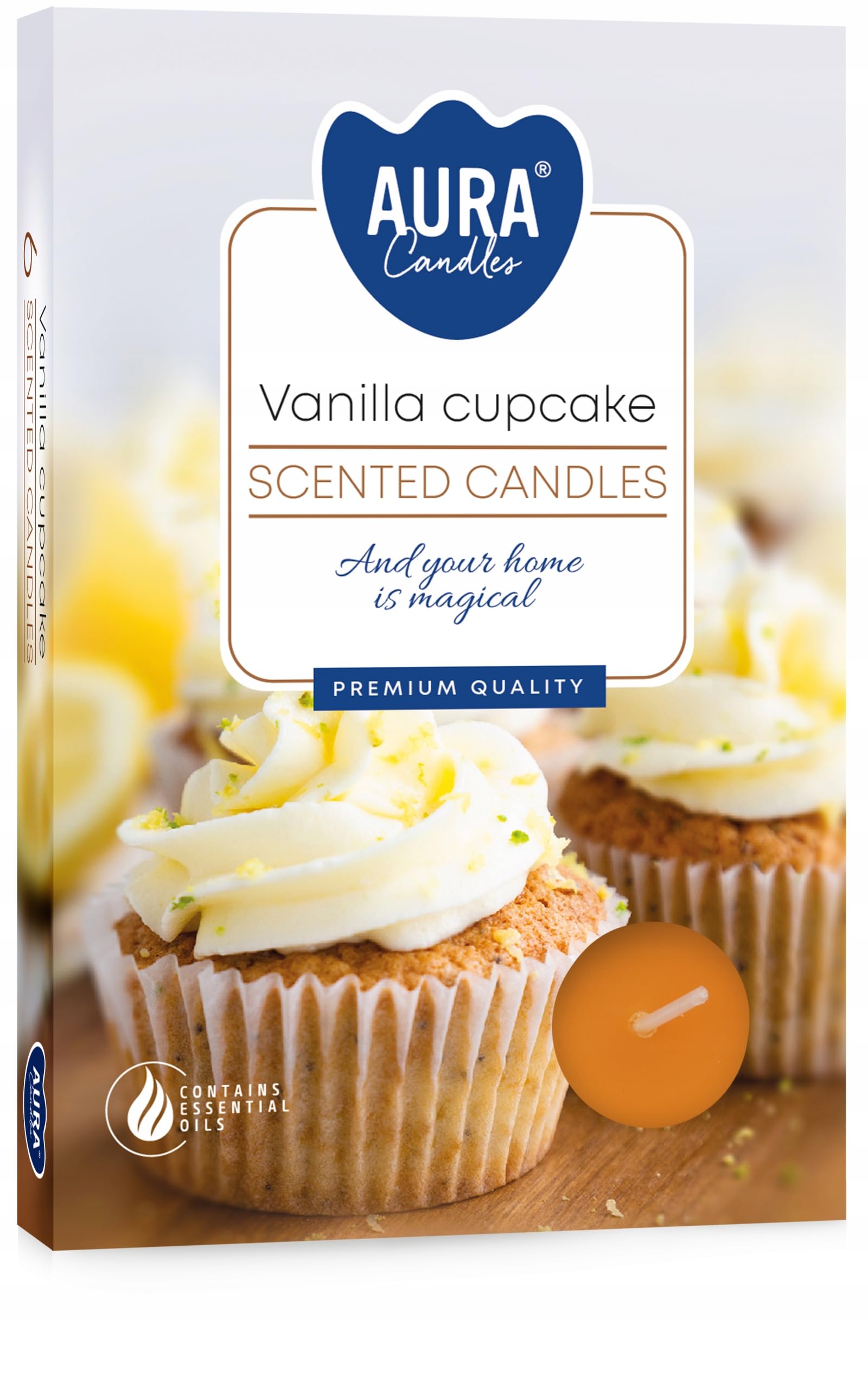 Bispol Bianco Scented Tealights Vanilla-Cupcake 6P.