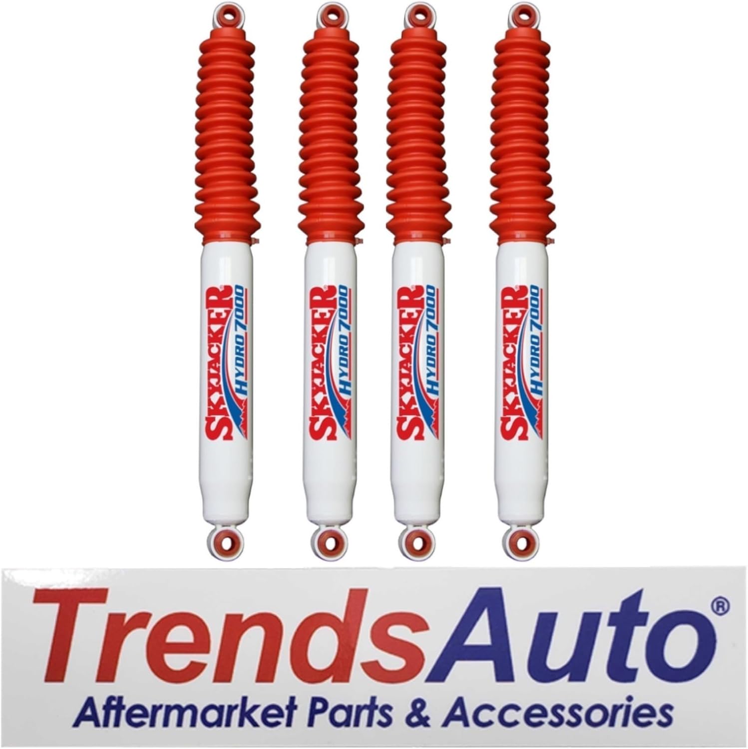 Set of Hydro 7000 Series Front & Rear Hydraulic Action Shocks fits 1976 1986 CJ7 4WD with 0-2.5” Front & 0-1.5” Rear Lift | Durable Construction | Velocity-Sensitive Valving