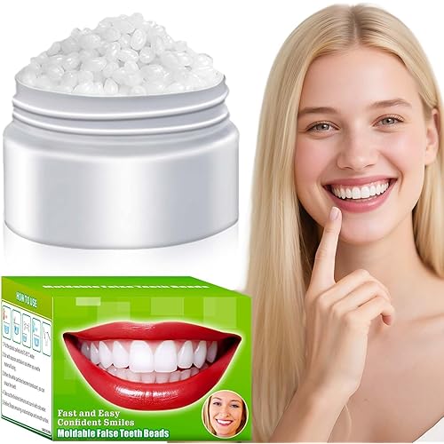 Tooth Repair Kit, Moldable False Teeth Beads for Temporary Fix for Missing or Broken Teeth, DIY Thermoplastic Beads 1PCS