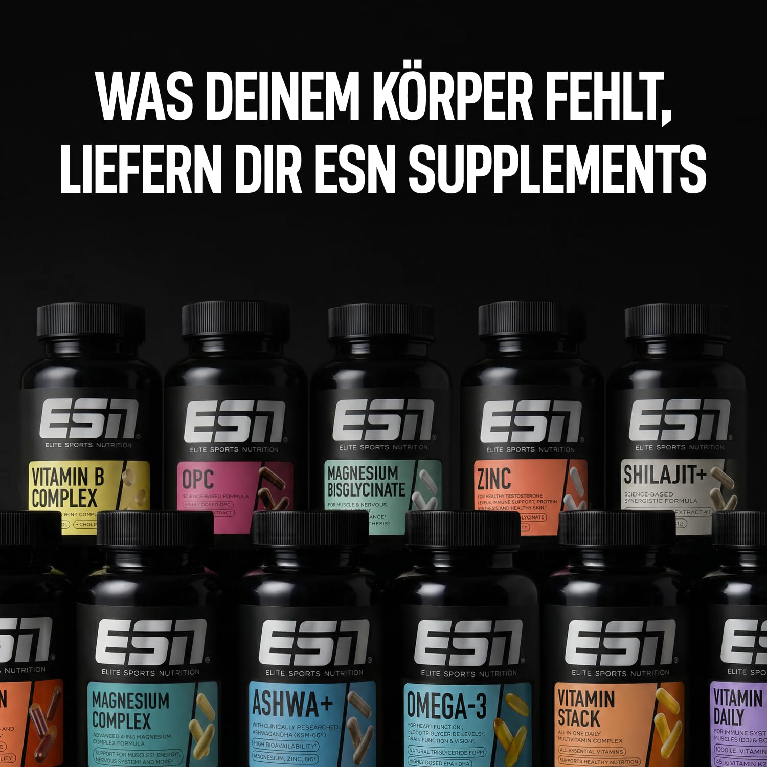 ESN Omega-3, 300 Kapseln + Vitamin D3 + K2, 120 Kapseln | Bundle aus hochdosiertem Fischöl, Vitamin D3 und K2