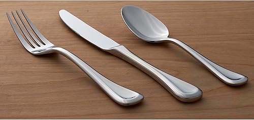 Miniatura 6 de Oneida Virage - Juego de cubiertos de 20 piezas, servicio para 4, acero inoxidable 180, juego de cubiertos