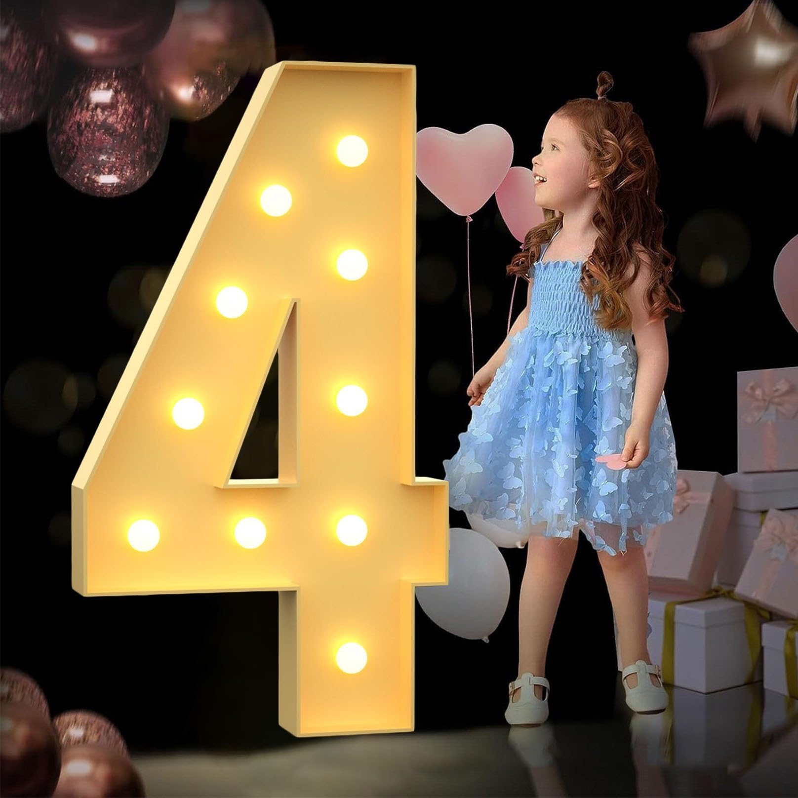 Marquee Light Up Numery Zestaw mozaiki na urodziny i dekoracje rocznicowe