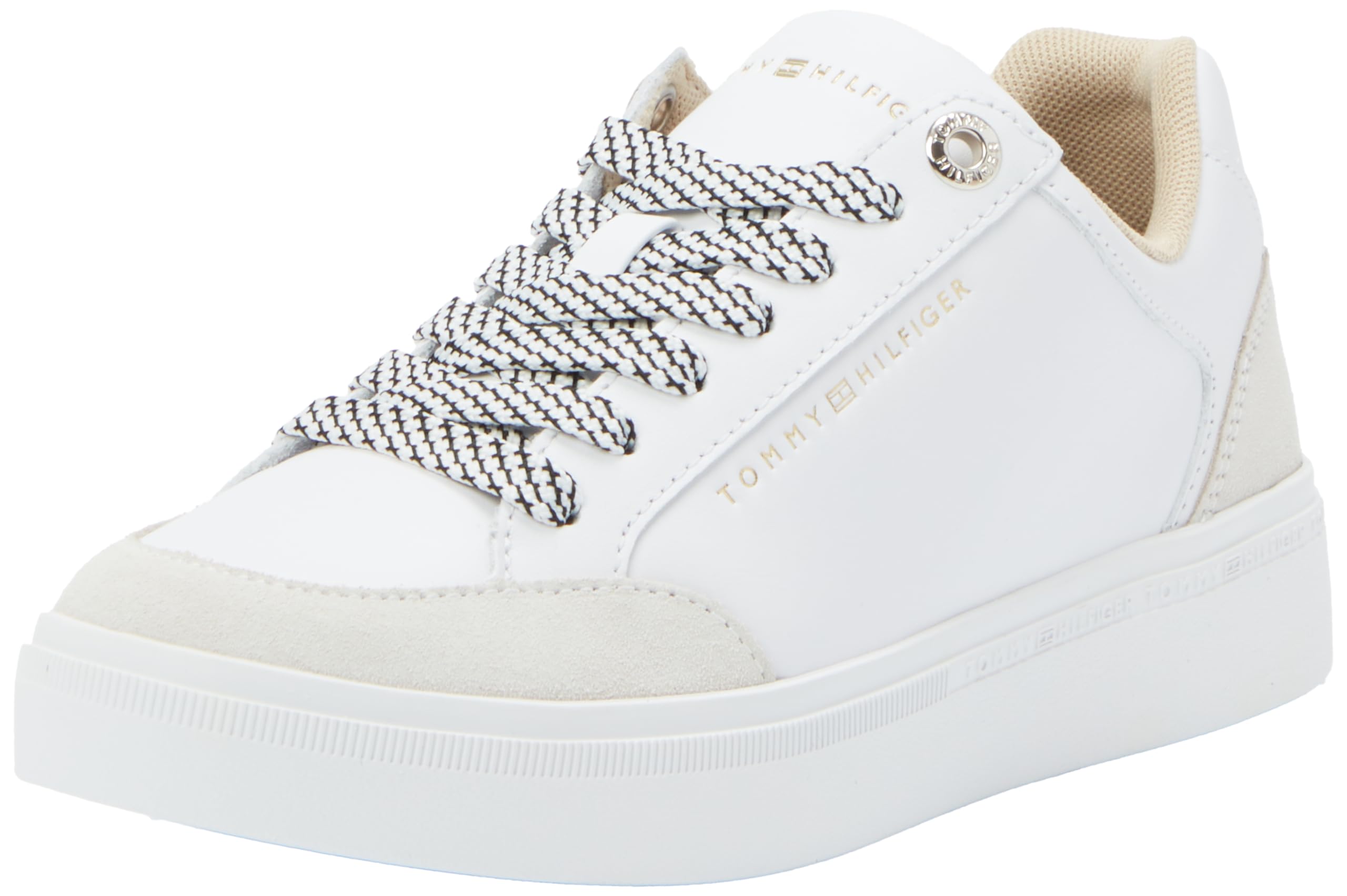 Tommy Hilfiger Seasonal Court Sneaker Fw0fw07683, Zapatilla con Suela Cupsole Mujer
