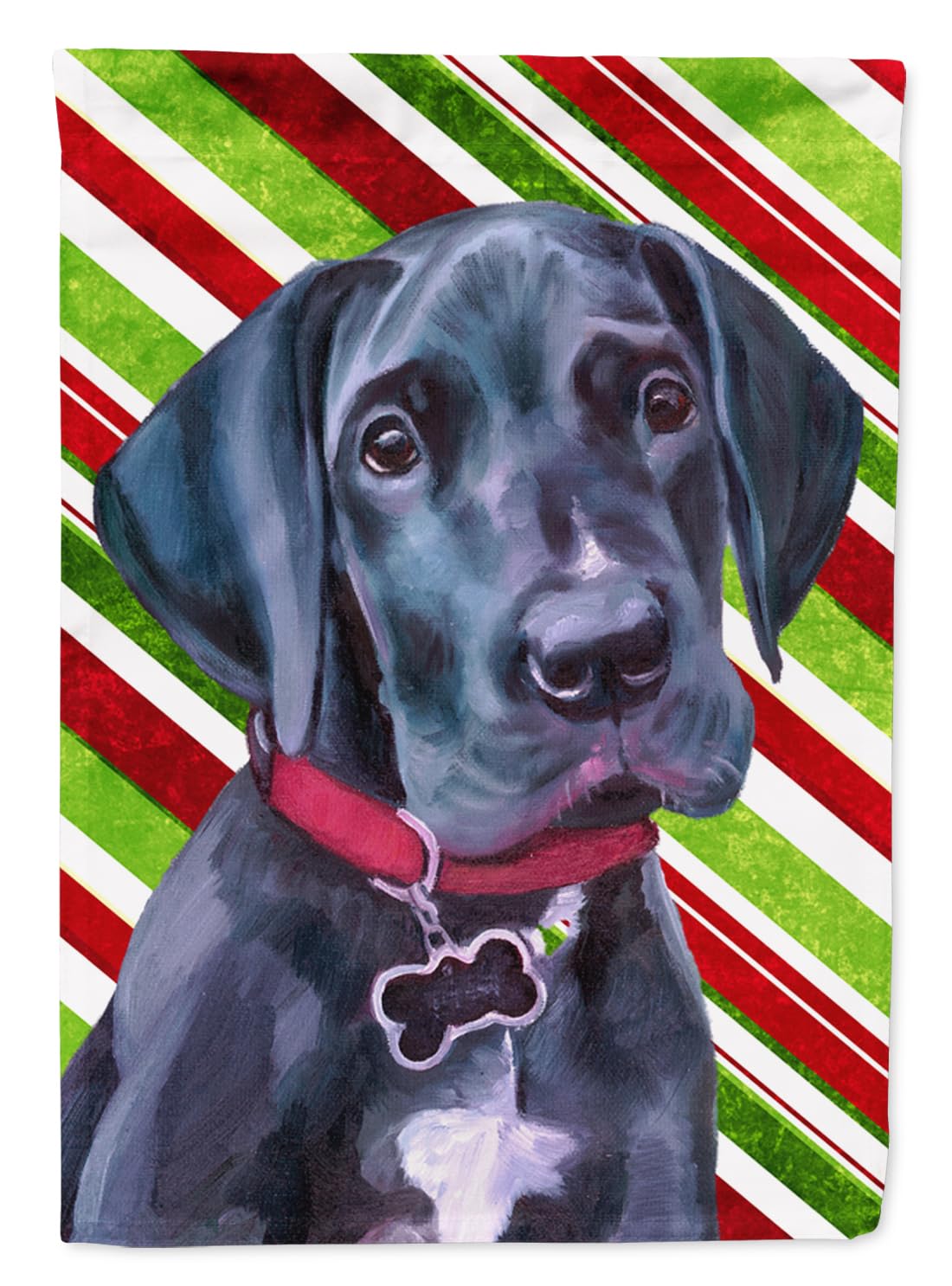 Drapeau Dogue Allemand de Noël petit format multicolore LH9593GF décoration jardin