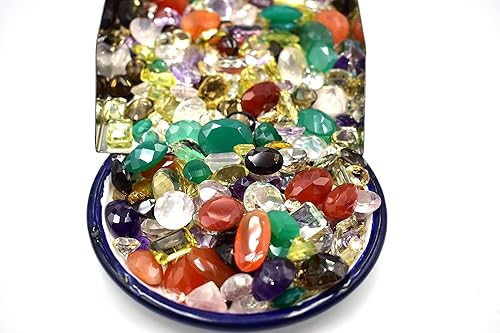 Miniatura 5 de Más de 100 quilates de gemas mixtas sueltas al por mayor. Piedras preciosas semipreciosas facetadas naturales. Piedra preciosa suelta