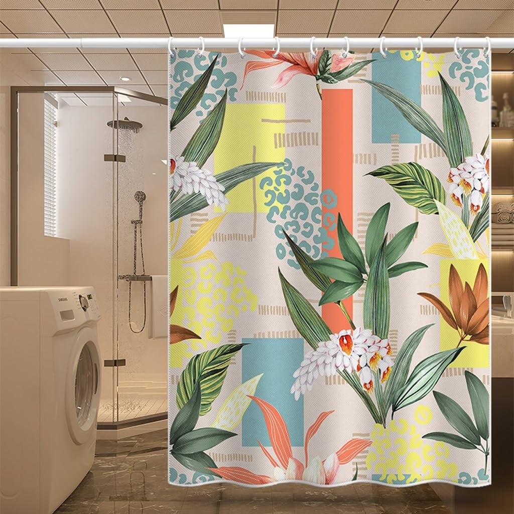 NZPOST Cortina De Ducha De Baño Cortina De Baño Cortina De Ducha Impermeable De Poliéster Cortina De Puerta De Inodoro De Cocina Cortina De Bloque De Baño con Gancho para El Ho