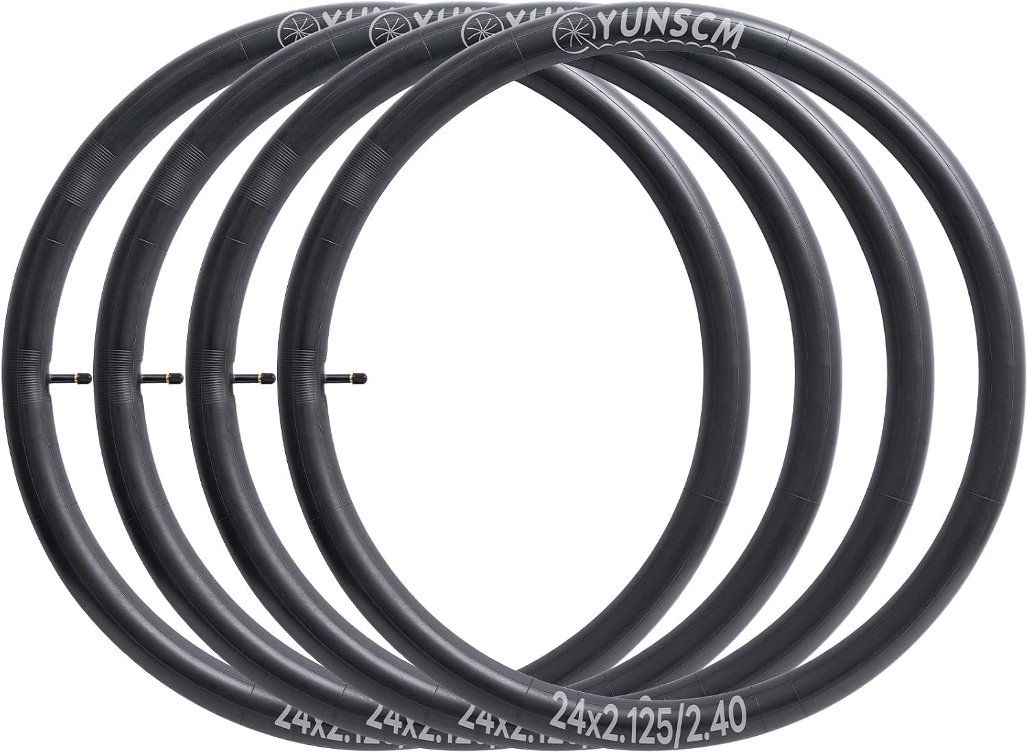 24" Bike Tubes 24x2.125/2.2/2.3/2.4 AV Schrader Valve 24 Bicycle Tubes and Tire Levers Compatible with 24 x 2.125 24x2.20 24x2.25 24x2.30 24x2.35 24x2.40 Bike Tire Tubes-4-PCS
