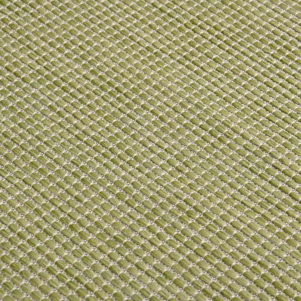 Tappeto per esterni, tessuto piatto, 100 x 200 cm, verde, per