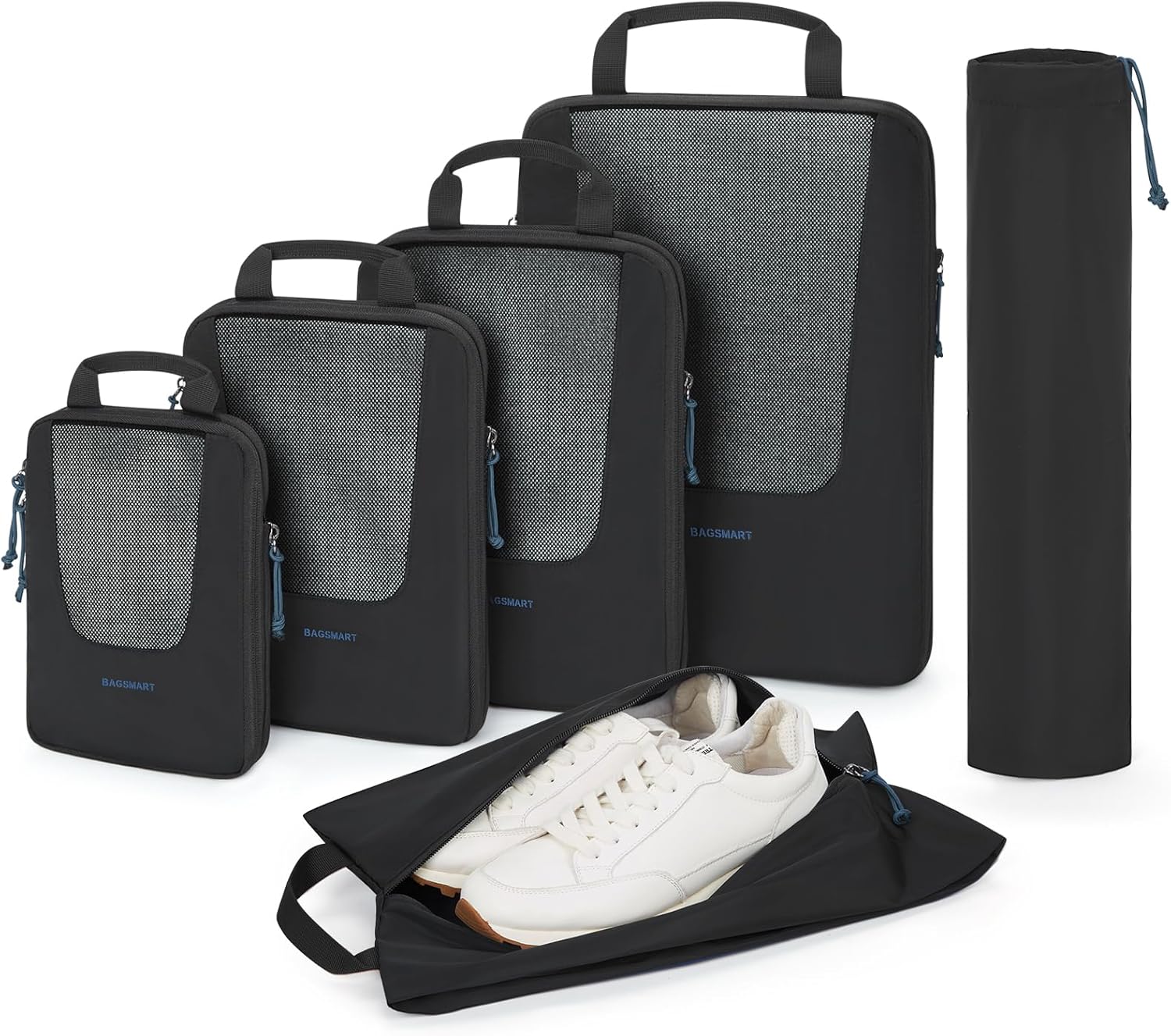 BAGSMART Compression Packing Cubes for Travel, 6 Set Travel