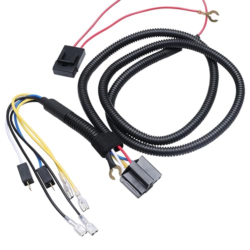 Kit de relé de arnés de cableado de bocina para coche, camión, 80A, 4 pines, cuerno de caracol SPST Kit de arnés de cableado de altavoz (arnés de