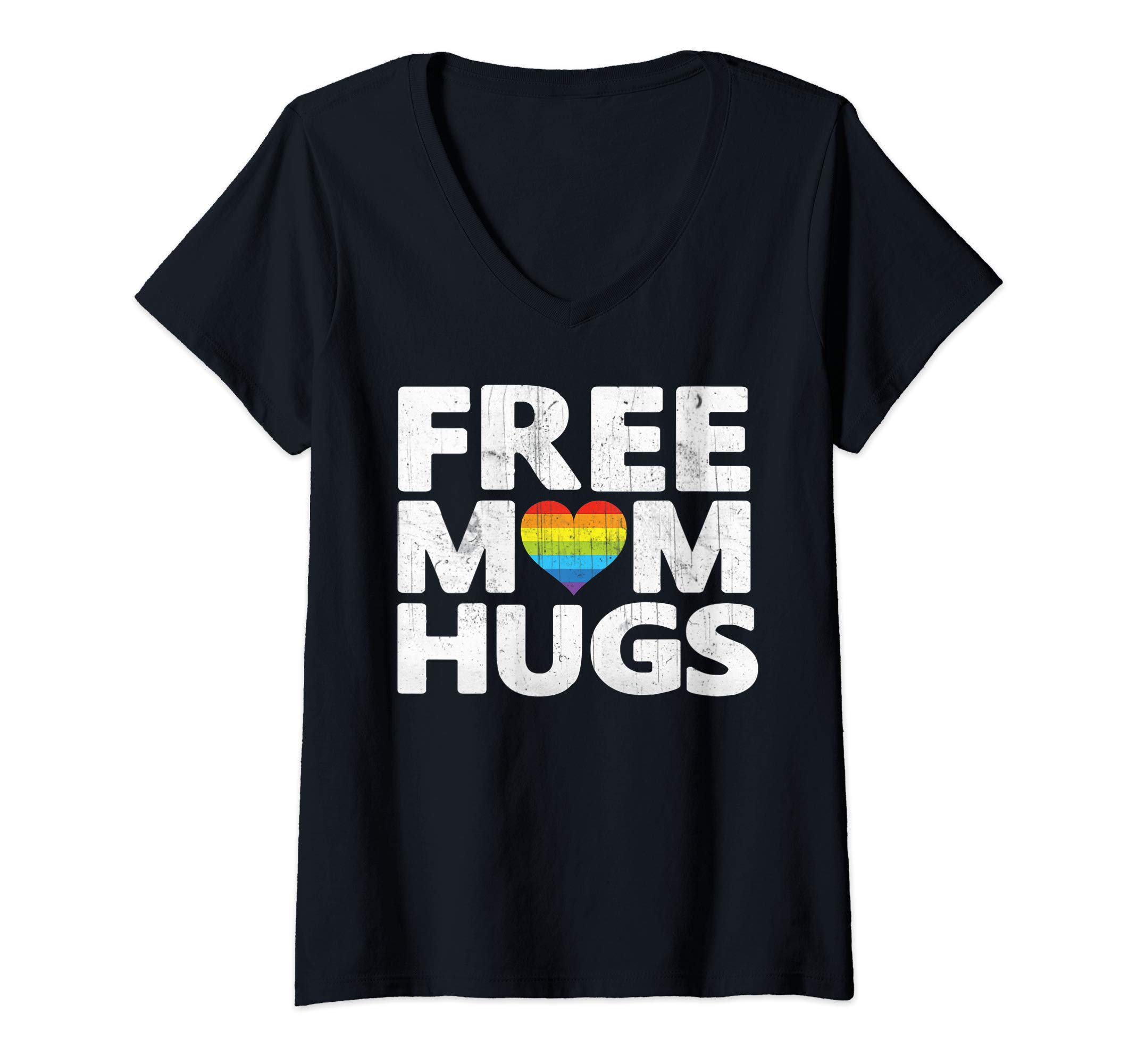 Womens Free mum hugs V-Neck T-Shirt
