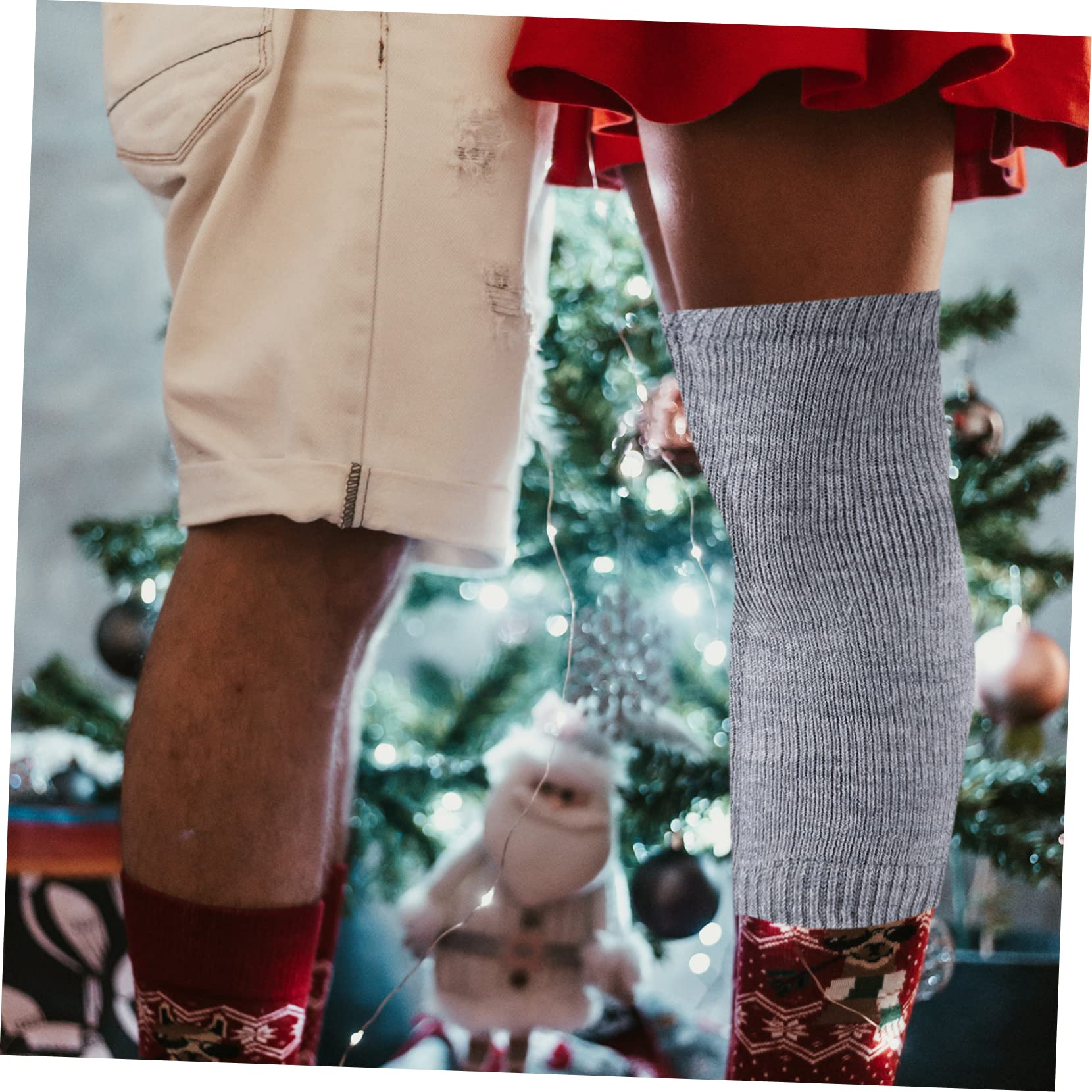 NOLITOY Thermal Knee Support Sleeve Soft Cashmere Brace for Improved Blood Circulation Perfect for Outdoor Activities