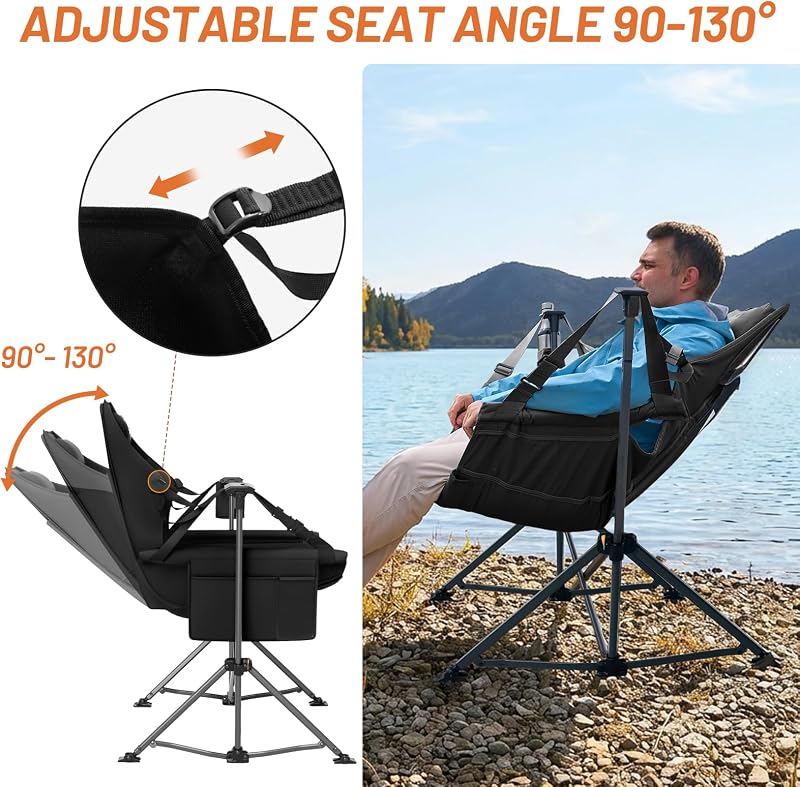 TIMBER RIDGE Hammock Camping Chair, Portable Oversized Swinging Camp Chairs image 4