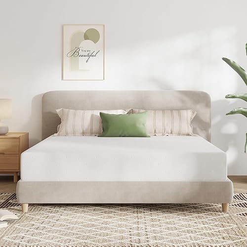 Novilla Colchón tamaño Queen de espuma viscoelástica de 10 pulgadas para apoyo y alivio de presión, funda lavable extraíble, colchones certificados